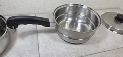 Saladmaster 2qt 3 Pc Double Boiler Tri-Clad 18-8 Stainless Steel Saucepan W/ Lid