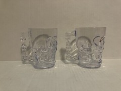 2 Plastic Skeleton Drinking Glasses (Hand Wash Only)