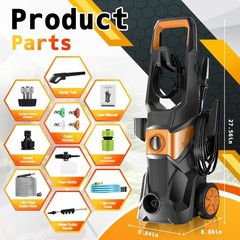 Electric Pressure Washer 4200PSI 2.4 GPM High Power Washers with 33Ft Hose