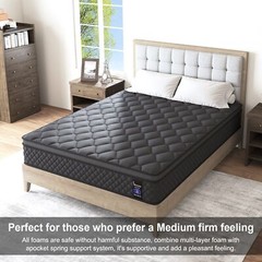 12″14″ Twin Full Queen King Size Mattress in a Box Hybrid Spring Gel Memory Foam