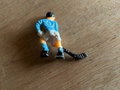 Hockey Player Toy Figurine Cake Topper Lot Mini Figure Unbranded Vtg 6 pc Set