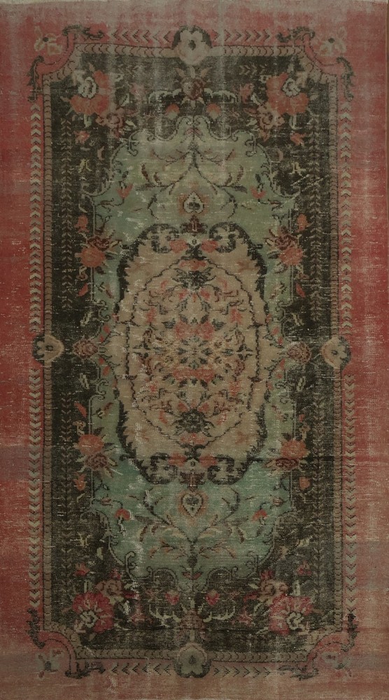 Anatolian Turkish Area Rug 5×9 Distressed Vintage Hand-knotted Wool for Any Room