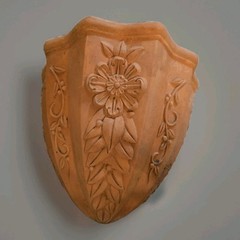 Vtg A-Bruzzovas # 58033 Italy Handmade terracotta wall-mounted pocket planter