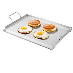23×16 in Flat Top Griddle Stainless Steel Universal BBQ Grill Pan Cookware