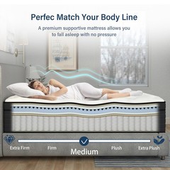 10″ 12″ 14″ Gel Memory Foam Spring Hybrid Mattress Twin Full Queen King In a Box