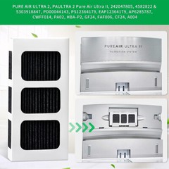 for Frigidaire PAULTRA2 Refrigerator Air Filter PureAir Ultra II (4 pack)
