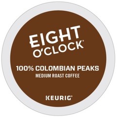 Eight O’Clock Coffee Colombian Peaks K-Cup Pods, Medium Roast, 24 Count