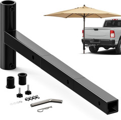 Heavy-Duty Hitch Mount Umbrella Holder – Adjustable Length (38″ & 26.5″) – Fits
