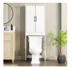 Ardent Over Toilet Storage Cabinet White Bathroom Space Saver Shelf