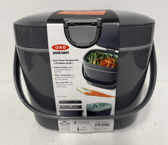 OXO Easy-Clean Compost Bin 1.75 Gallon Gray Kitchen Countertop – 13294600
