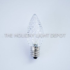 25 C7 Multi-Color LED Faceted Christmas Light Bulbs LED Retro Fit Dimmable