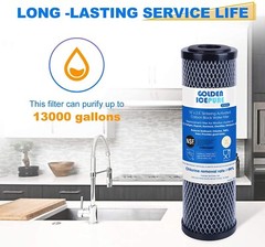 Whole House CTO Carbon Water Filter Cartridge 1 Micron 2.5″ x 10″ 4PACK
