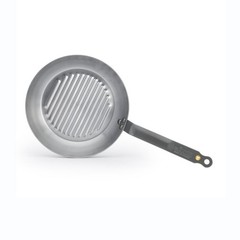 De Buyer 12.50″ Mineral B Carbon Steel Grill Pan for Grilling & Browning Meat