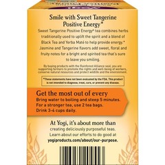 Yogi Tea – Sweet Tangerine Positive Energy Tea (4 Pack) Caffeine – 64 Tea Bags