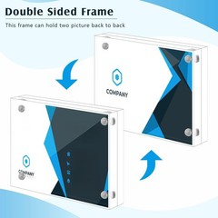8 Pcs 2.5 x 3.5 Inch Mini Acrylic Picture Frames, Clear Acrylic Photo Busines…