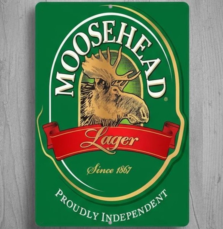Moosehead Lager Beer 12 x 18 Novelty Metal Sign Made In USA New!