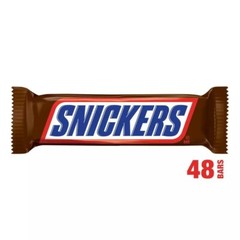 SNICKERS Full Size Bulk Milk Chocolate Candy Bars, 1.86 oz Bar, 48 ct Box