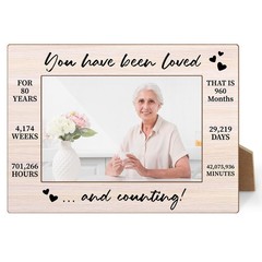 80th Birthday Picture Frame 4×6 Photo 80 Years Old Gifts Women Men 25