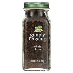 Simply Organic Whole Cloves 2 05 oz 58 g Kosher, Organic