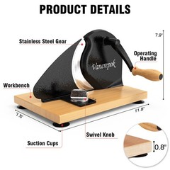 Vanerepok Manual Bread Slicer for Homemade Sourdough Bread with Adjustable Width