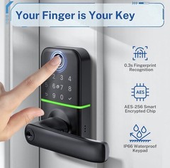 Keypad Smart Door Lock with Handle: Kucacci Keyless Entry Fingerprint Lock
