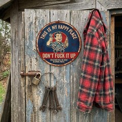 Funny Garage Metal Tin Sign Man Cave Workshop Wall Art Decor Gift for Men
