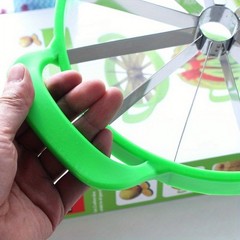 Stainless Steel Watermelon Slicer Easy Grip Manual Fruit Cutter