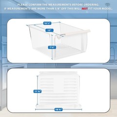 Upper Crisper Pan for Whirlpool WRS335FDDM01 ED5JHEXTS00 ED5FVGXWS01 ED5FVGXWS07