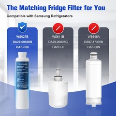 6Pcs Water Filter for Samsung DA97-17376B/HAF-QINS/EXP Fits SRF7500BB SRF7500SB