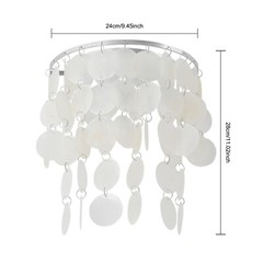 9.45*11.02in Wall Mount Light Sea Shell Shape Lighting Fixture Wall Sconce 110v