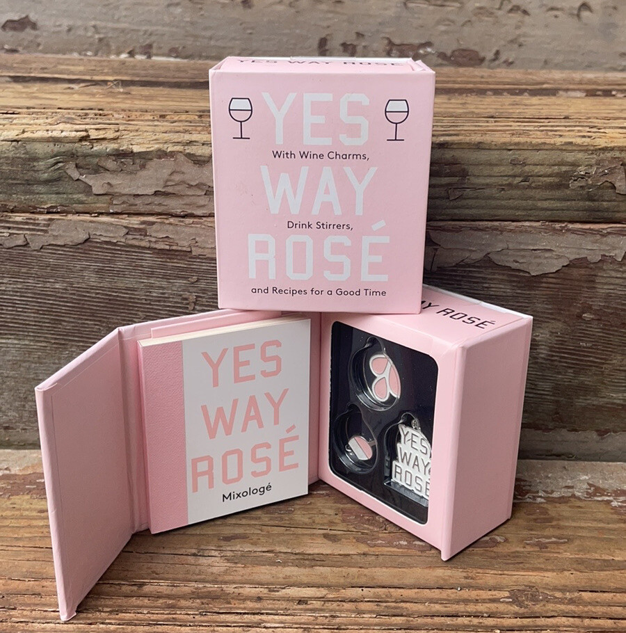 YES WAY ROSE’ MINI KIT WITH DRINK RECIPES AND MORE! Wine Charms Stirrers New