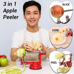 3 in 1 Heavy Duty Fruit Peeler Apple Peeler Corer Slicer Potato w/ Suction Base