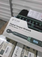 VCAN ACTIVE 3/8 Digital Torque Wrench Set 5-99.6 ft-lb Complete SET NEW
