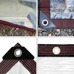 Clear Tarp – Heavy Duty Waterproof 7x10FT Plastic Tarps with Grommets – 2m * 3m