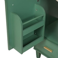 Bathroom Vanity with/Sink Solid Wood Frame Storage Cabinet w/Door Shelf, Drawer