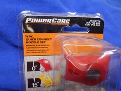 PowerCare 4-pk Quick Connect Nozzle Set Gas Electric Pressure Washer Max 3300PSI