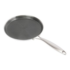 11in Stainless Steel Crepe Pan Pancake Pan Non Stick Cooking Pan For Kitchen