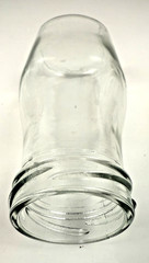 10 oz. Glass Milk Bottles Reusable with Lids and Red & White Straws Lot of 6