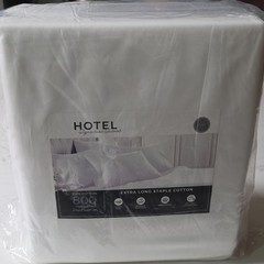 Hotel Signature Sateen Full 800TC 100% Cotton Sheet Set White Ultra Soft 6pc