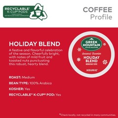 Green Mountain Coffee Roasters Holiday Blend, K-Cups Pods, 96 Count