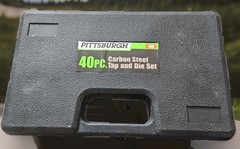 PITTSBURGH Carbon Steel SAE or Metric Tap and Die Set, 40 Piece
