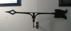 24” Aluminum wall mounted Weathervane Arrow.SOLD AS SHOWN.Complete with bracket