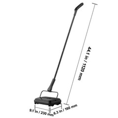 VEVOR Carpet Sweeper Floor Sweeper Manual 7.87 in Sweeping Paths Non Electric