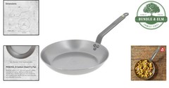 8″ French Carbon Steel Fry Pan – Perfect for Searing & Reheating, Hand Wash Only