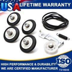 For LG Kenmore Dryer Drum Maintenace Repair Kit Rrum Roller+Belt+Idler Pulley US