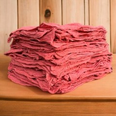 500 Pcs Red Shop Towels Jumbo 15×15 Cleaning Rags, A-Grade & Free Shipping