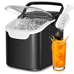 Antarctic Star Countertop Ice Maker Machine, 8 Cubes in 6 Mins, 26.5 Lbs/Day, Se