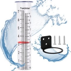 Outdoor Rain Gauge 8.11″ Height with Visible Red Float for Accurate Measurements