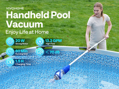 Cordless Pool Vacuum Cleaner 13.2GPM Handheld Rechargeable for Pools & Spas Blue