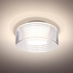 Besa Lighting BELUCLC-LED-SN Belu LED 7.88 inch Black Flush Mount Ceiling Light